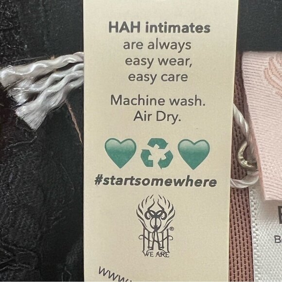 NWT $98 We Are HAH X Free People Bra 30-38D After Hours Black Lace Satin Push-up - Picture 13 of 14